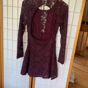 Lace purple dress